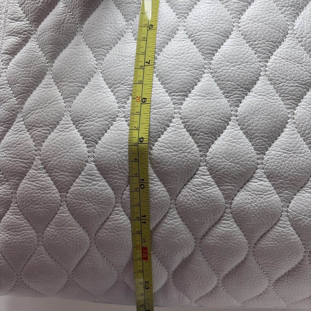 Vera Bradley Leather Quilted Ella Tote Off White 14x19x6 Nice Condition - Picture 9 of 16